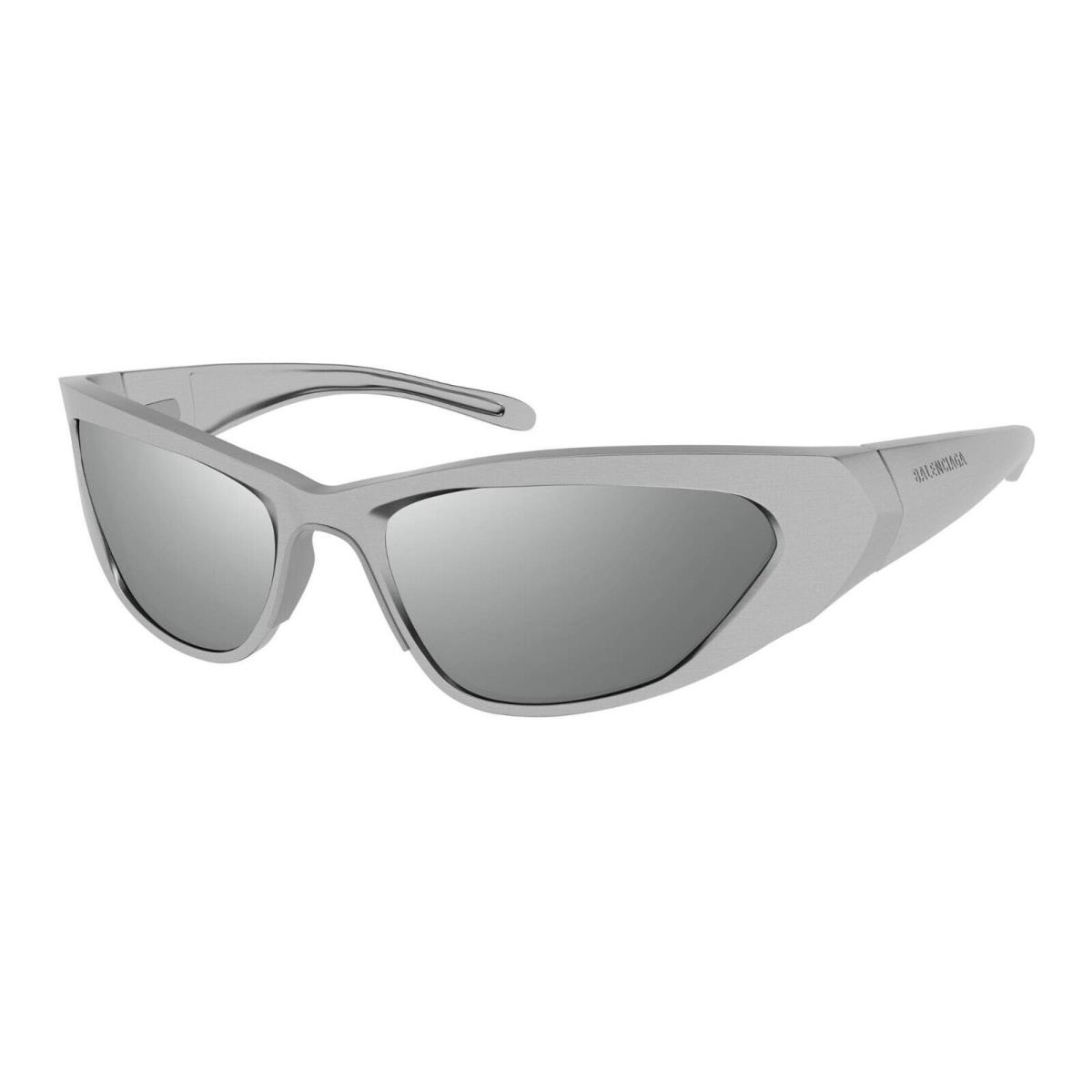 Balenciaga BB0181S Silver/grey Silver Mirrored 002 Sunglasses