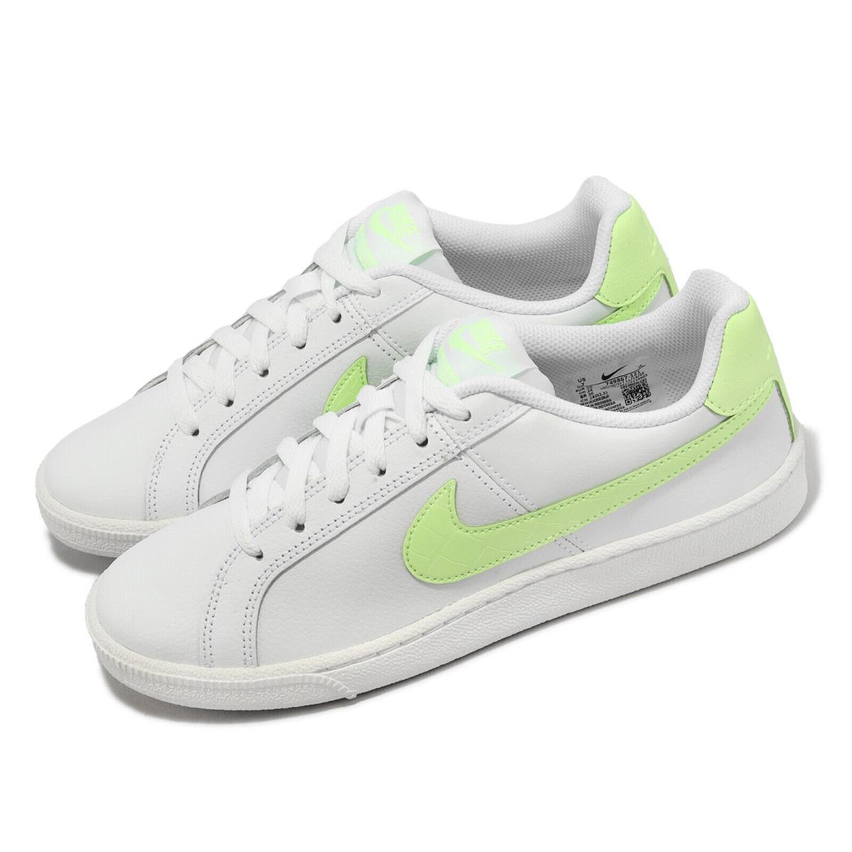 Women Nike Court Royale Low Casual Shoes Sneakers White/barely Volt 749867-121 - White/Barely Volt