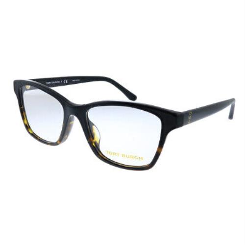 Tory Burch TY 2110U 1824 Black Tortoise Plastic Rectangle Eyeglasses 53mm