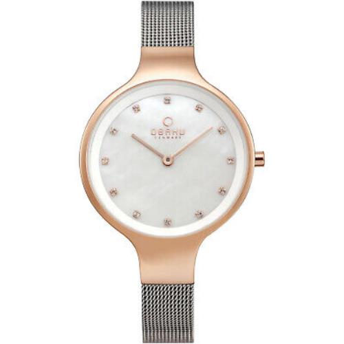 Obaku Women`s Rose White Mother of Pearl Dial Watch - V173LXVWMC