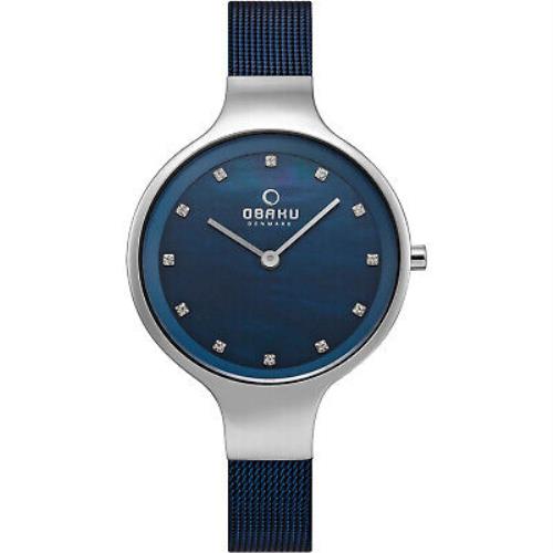 Obaku Women`s Classic Blue Dial Watch - V173LXCLML