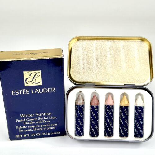 Estee Lauder Crayon Lip Cheek Eye Pastel Kit Winter Sunrise 01 Sunlight 1990s