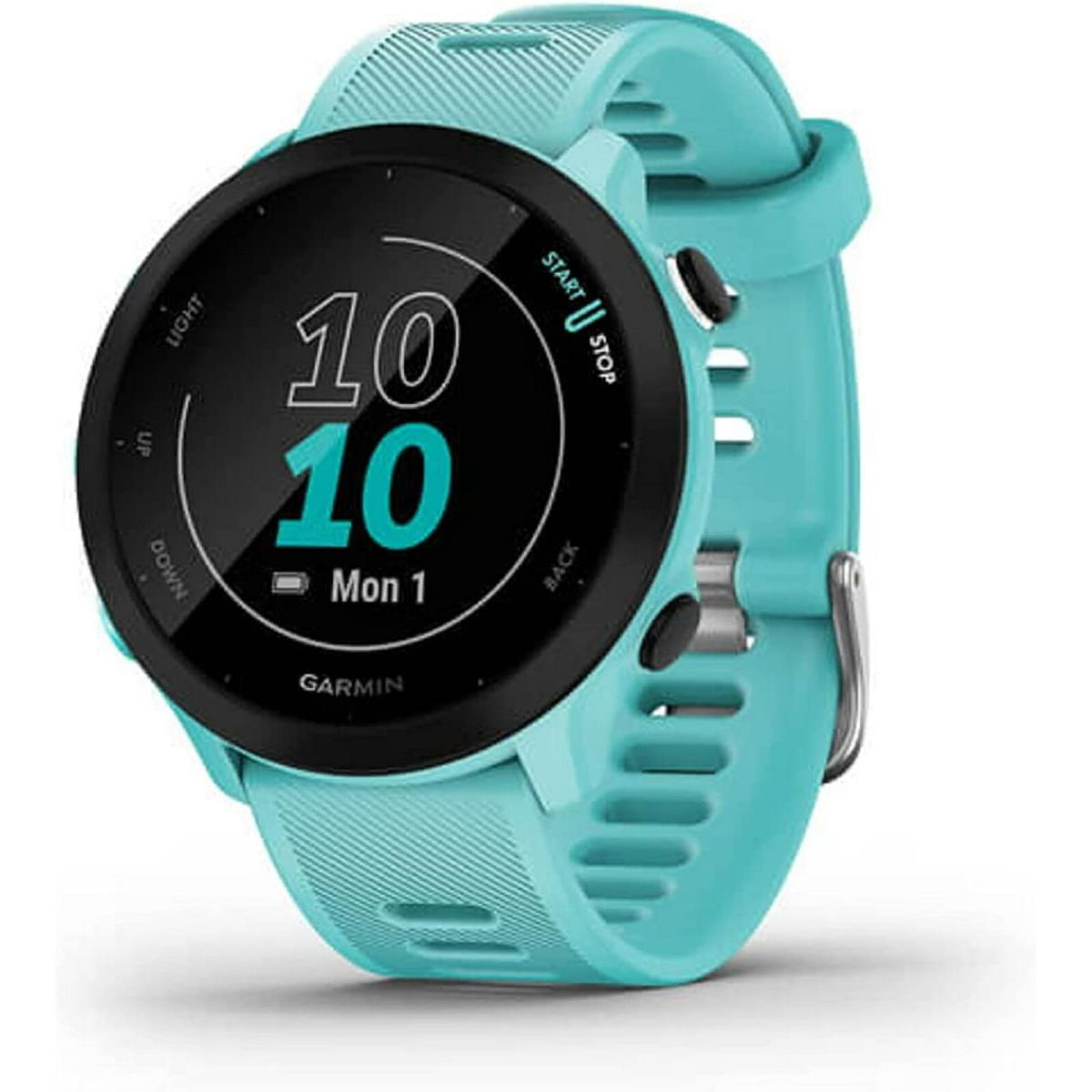 Garmin Forerunner 55 Gps Running Watch with Daily Suggested Workouts Bluetooth Aqua
