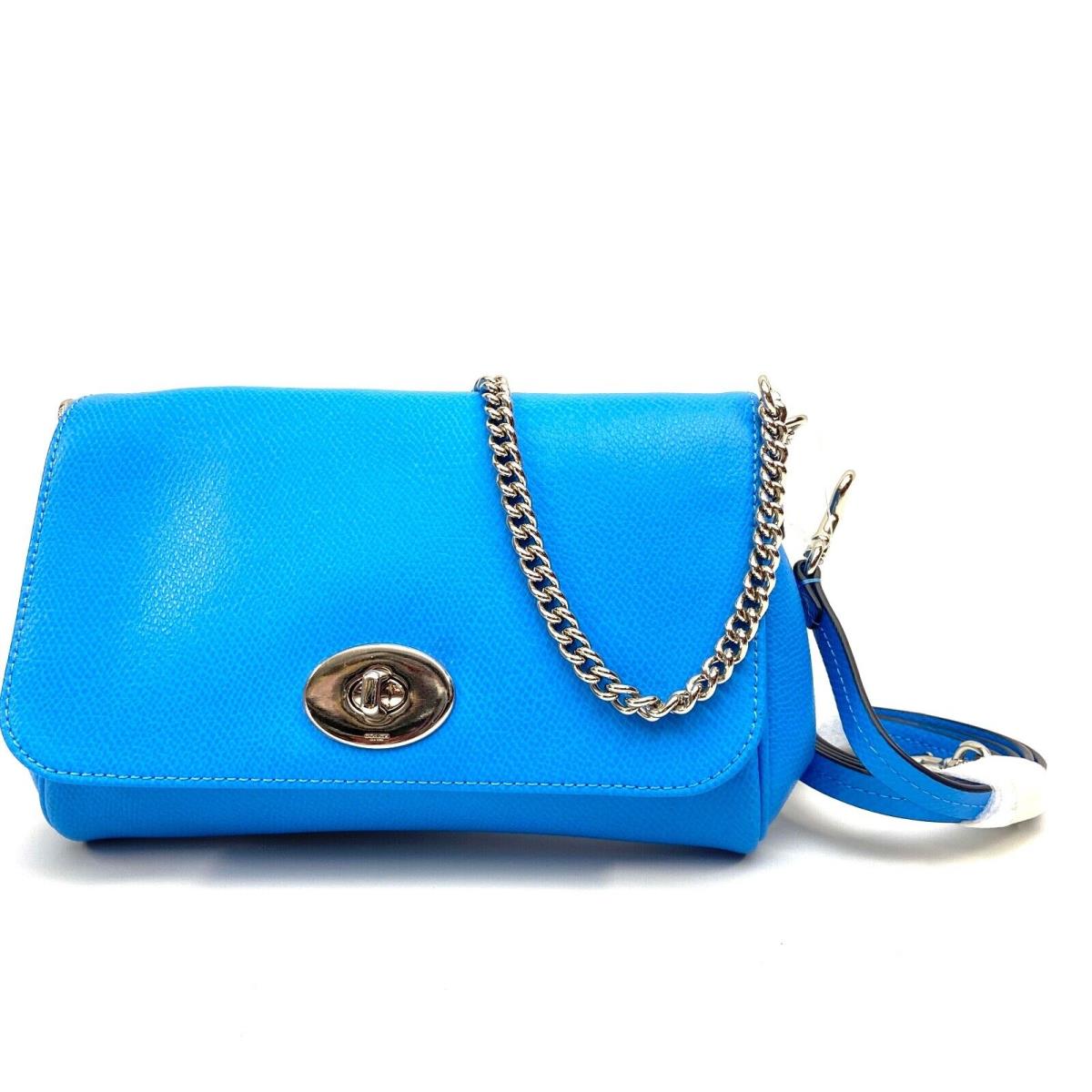 Coach Crossgrain Leather Black Mini Ruby Crossbody/shoulder Bag Azure