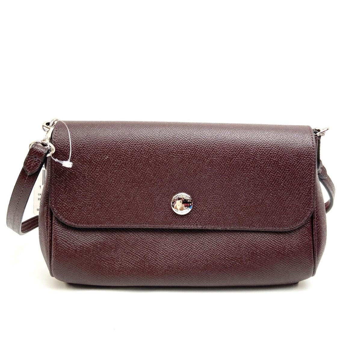 Coach Crossgrain Leather Black Mini Ruby Crossbody/shoulder Bag Oxblood Nude Pink