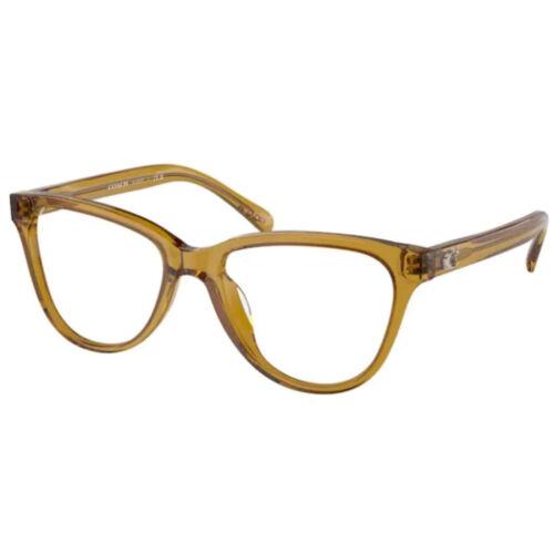 Coach Women`s Eyeglasses Transparent Honey Plastic Cat Eye Frame 6202F 5715