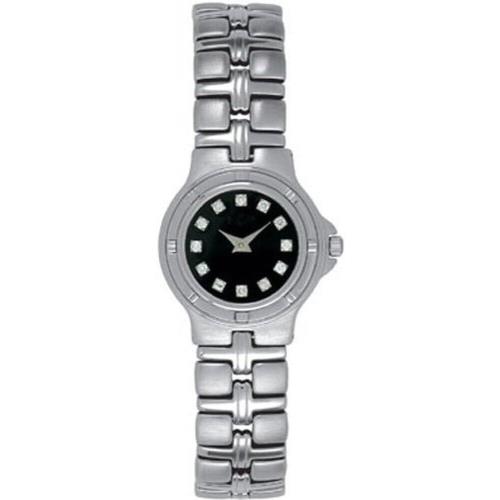 Bulova Diamonds Women`s Watch 96P11 Black Dial Stainless Steel Retail