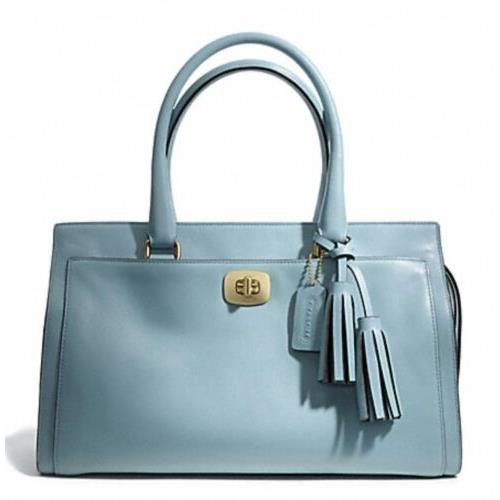 Coach Handbags Leather Chelsea Carryall Coach F25359 - Handle/Strap: Blue, Hardware: Gold, Exterior: