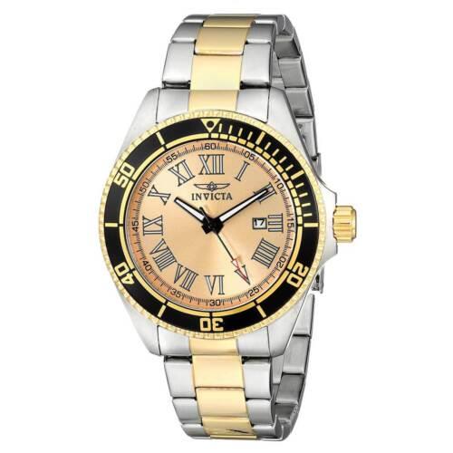 Invicta 15000 Men`s Gold Tone Dial Two Tone Steel Bracelet Watch