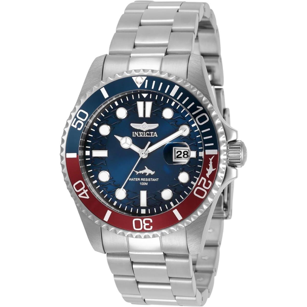 Invicta Men`s 30951 Pro Diver Quartz 3 Hand Blue Dial Stainless Steel Watch