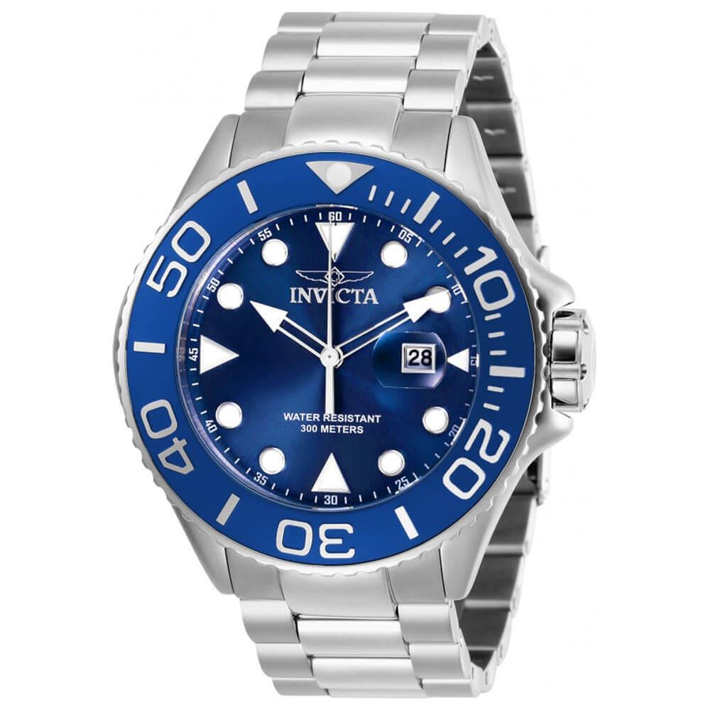 Invicta Men`s Watch Pro Diver Quartz Blue Dial Stainless Steel Bracelet 28766