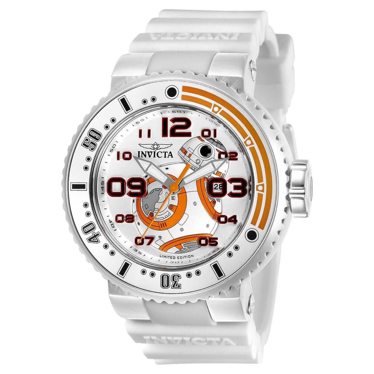 Invicta 27673 Star Wars Limited Edition White Strap Men`s Watch Great Gift