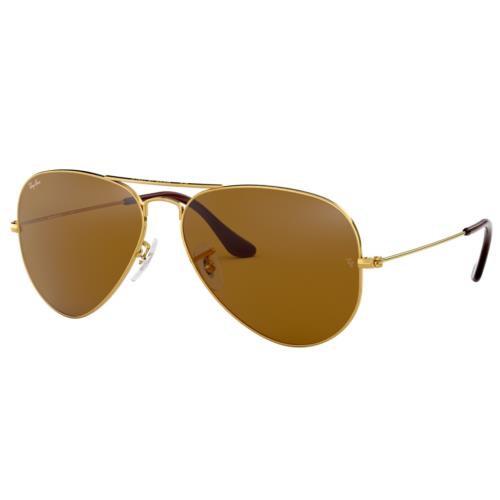 Ray-ban Gold Frame Yellow Lenses Aviator Unisex Sunglasses RB3025-001/33-58