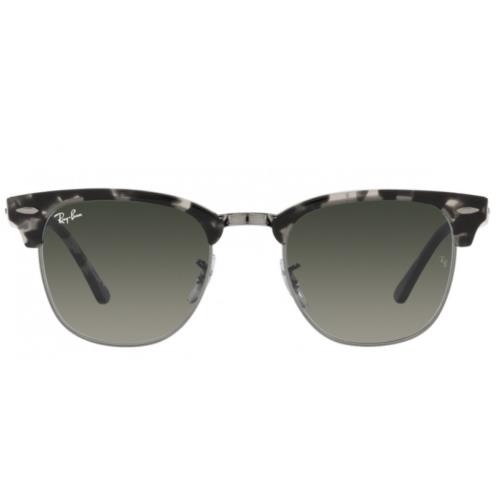 Ray-ban Clubmaster Fleck Grey Gradient Square Unisex Sunglasses RB3016-133671-51 - Frame: Gray, Lens: Gray