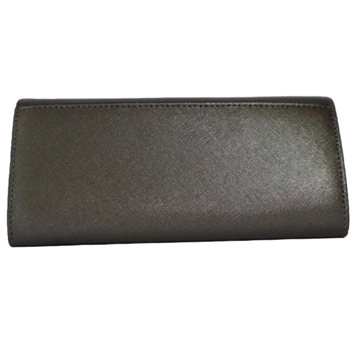 Michael Kors Jet Set Travel Saffiano Leather Carryall Wallet Nickel