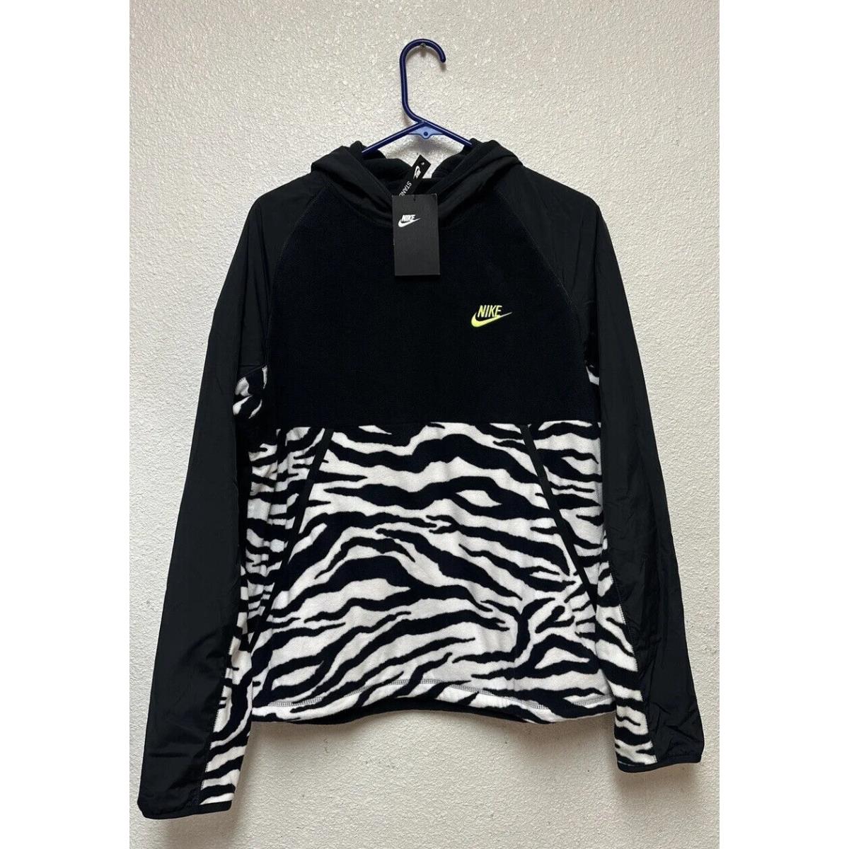 Nike Sportswear Men s Fleece Zebra Pullover Hoodie CZ0542-010 Print Sz M