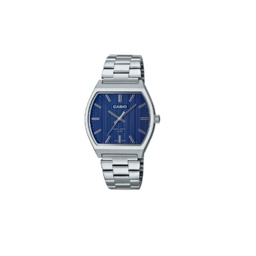 Casio General Blue Dial Silver Stainless Steel Strap Unisex Watch MTP-B140D-2AV