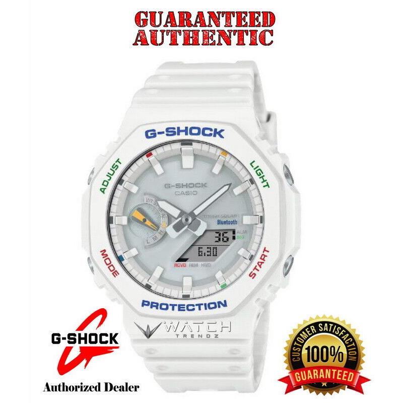 Casio G-shock GAB2100FC-7A Solar Powered Smart Phone Link Multi Color Dial White