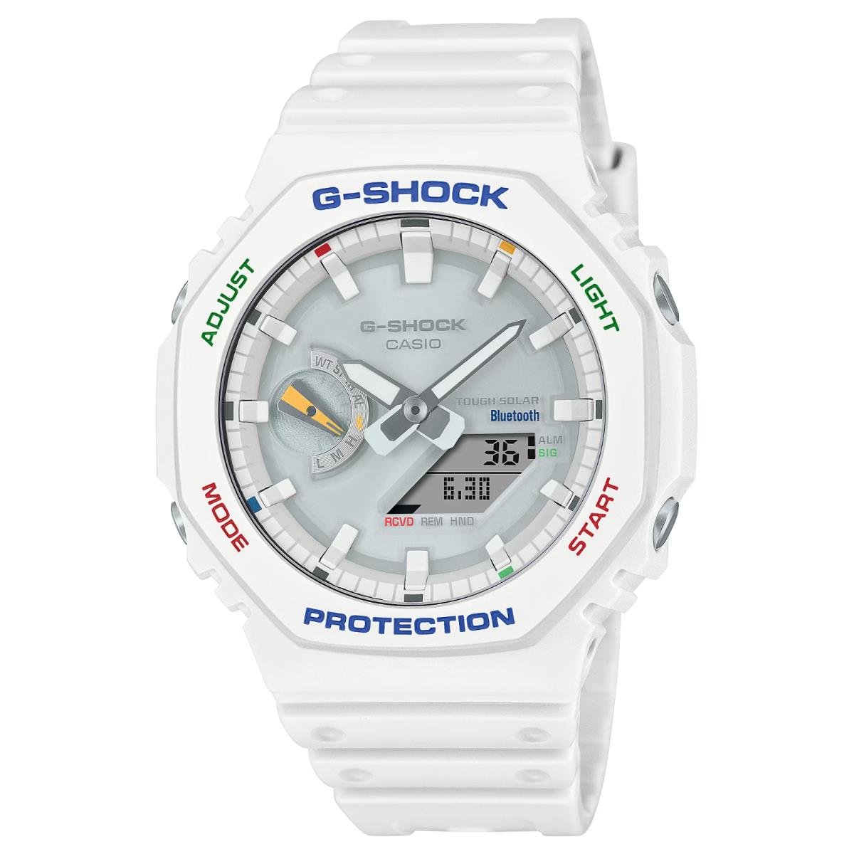 Casio G-shock Analog-digital Tough Solar White Men`s Watch GAB2100FC-7