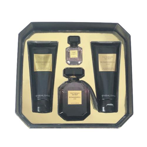 Victoria`s Secret Bombshell Oud 4 PC Gift Set 1.7 Perfume Wash Cream Lotion