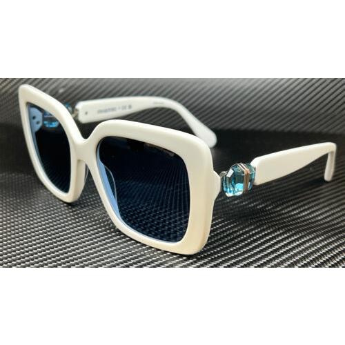 Swarovski SK6001 100355 White Blue Mirror Women`s 55 mm Sunglasses