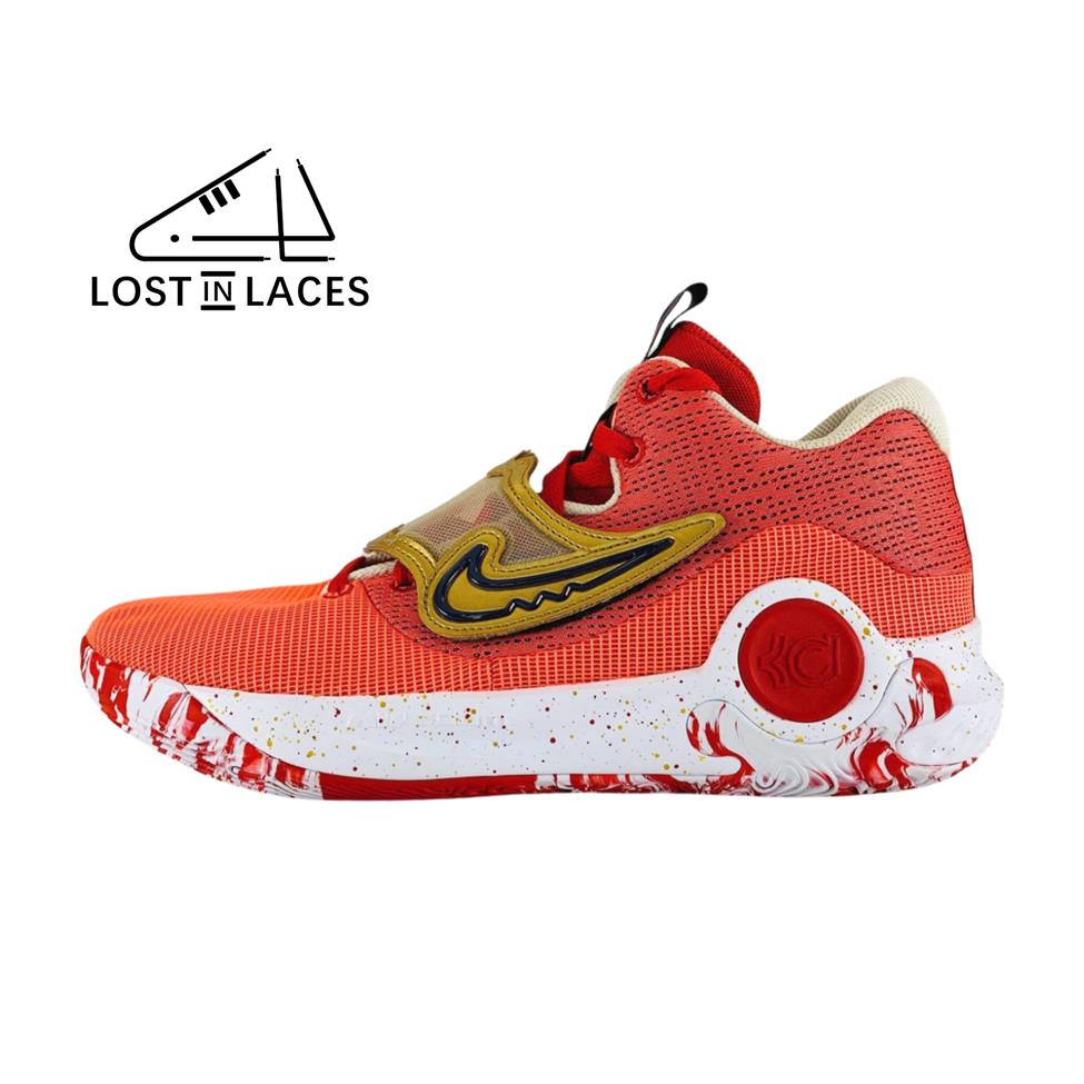 Nike KD Trey 5 X Red Gold Kevin Durant Men`s Basketball Shoes DD9538-600 - Red