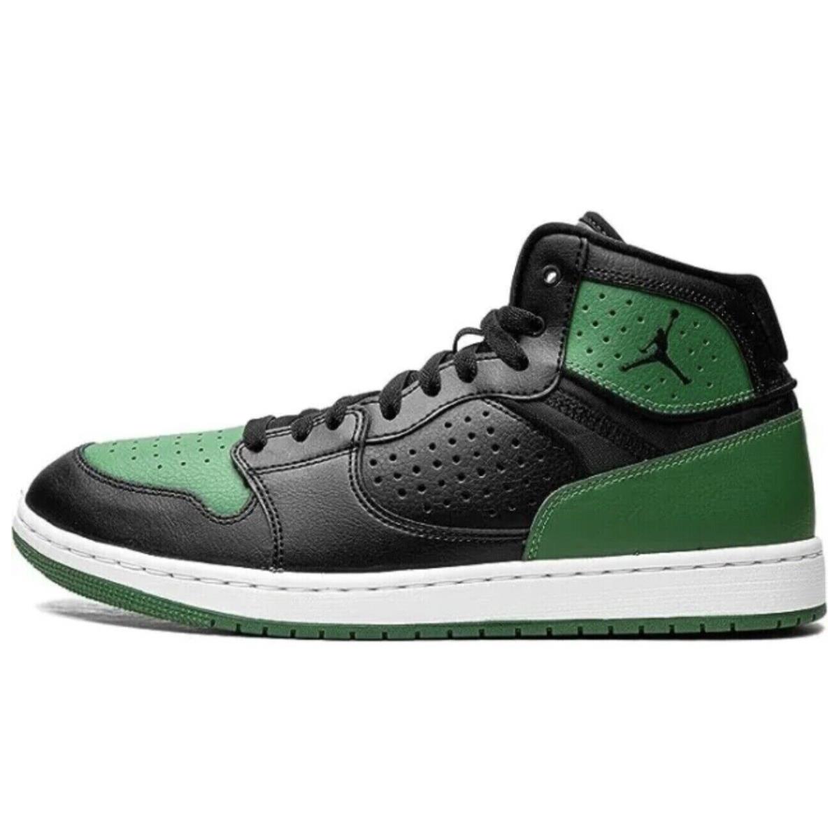 Nike Men`s Jordan Access Black/aloe Verde-white Shoes -AR3762-013-Men`s Size-12