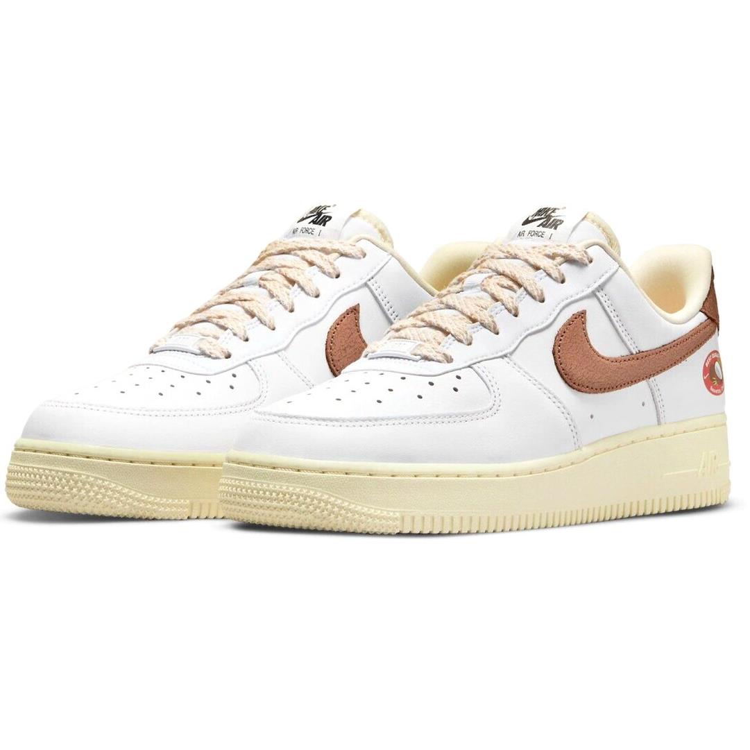 Nike Air Force 1 07 LX Womens Size 9 Shoes DJ9943 101 White / Archeo Brown - Multicolor