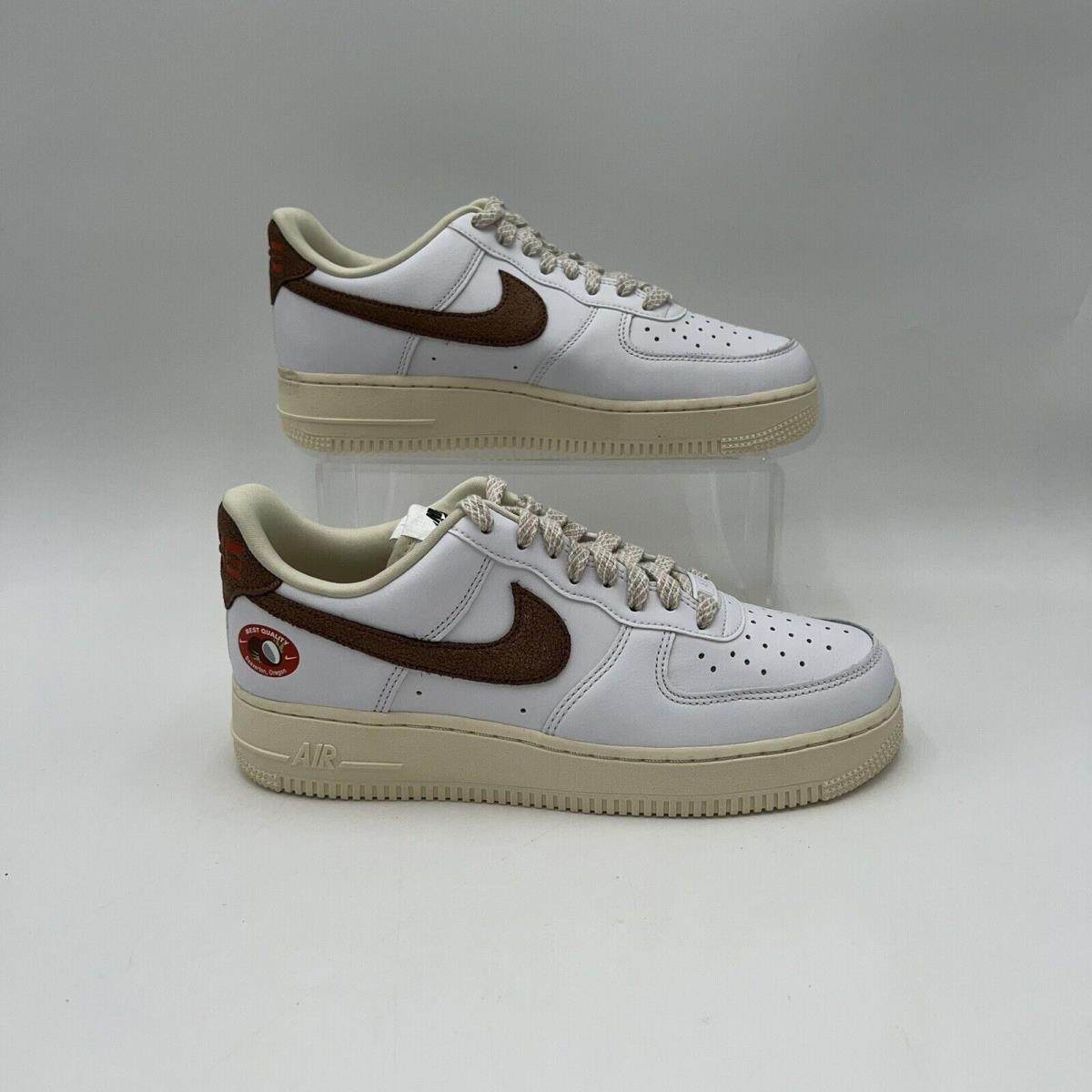 Womens Size 9 Nike Air Force 1 07 LX Shoes White Archeo Brown DJ9943 101 - Multicolor