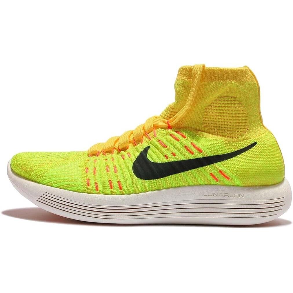 Nike Women`s Lunarepic Flyknit Basketball Shoes - Yellow Strike - 6