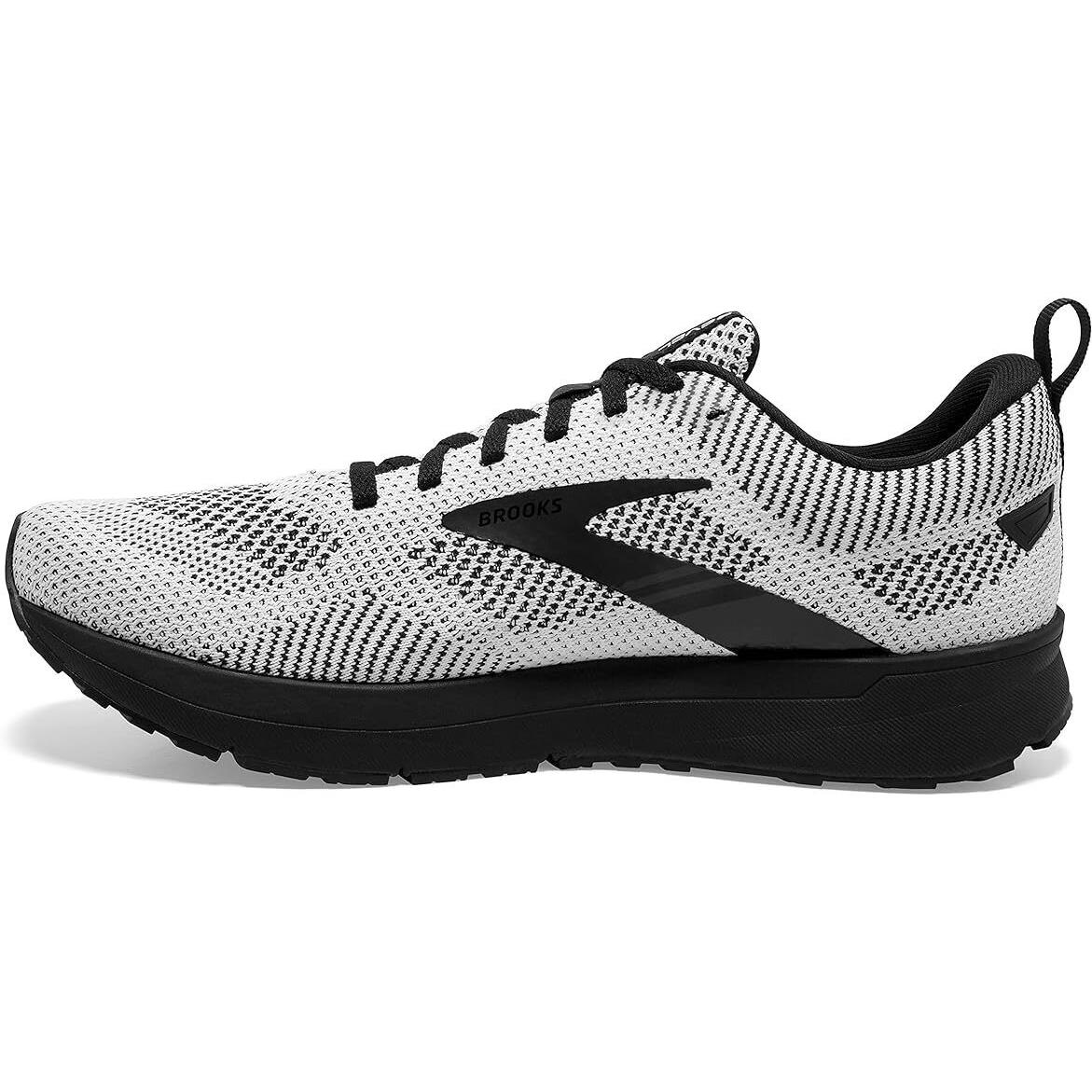 Brooks Revel 5 110374-1D-121 Men`s Black/white Low Top Road Running Shoes RJ155 - Black/White