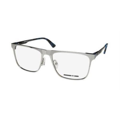 Alexander Mcqueen MQ0132O Eyeglasses Mens Silver Full-rim Metal Plastic