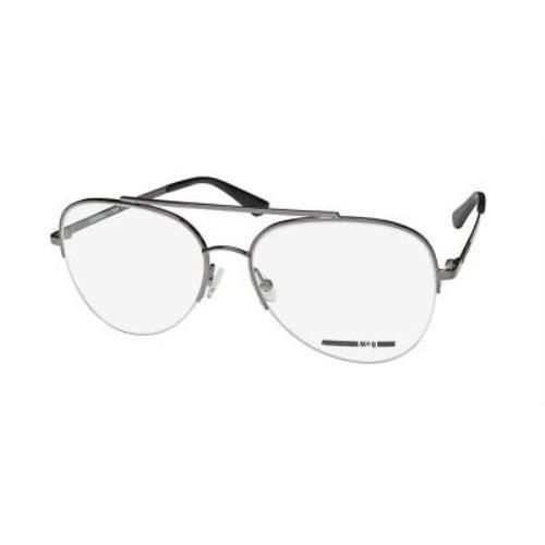 Alexander Mcqueen MQ0166O Glasses Shield 001 Gray 56-16-145 Metal Plastic