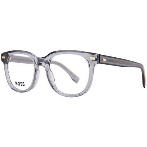 Hugo Boss 1444/N 0Z19 Eyeglasses Frame Men`s Teal Full Rim Square Shape 52mm - Frame: Blue