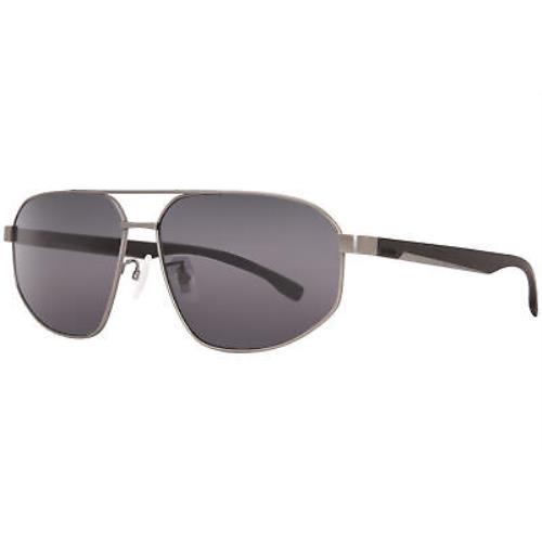Hugo Boss 1468/F/S 0R80 IR Sunglasses Men`s Matte Dark Ruthenium/grey Lens 63mm - Frame: , Lens: Gray