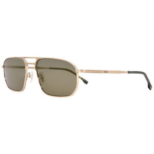 Hugo Boss 1446/S 0J5G/WM Sunglasses Men`s Gold/gold Mirror Full Rim 59mm - Frame: Gold, Lens: Gold