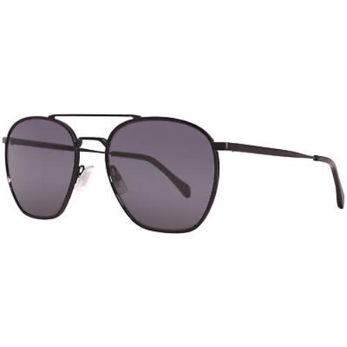 Hugo Boss 1090/S 003/IR Sunglasses Men`s Matte Black/grey Lens Pilot Shape 57mm - Frame: Black, Lens: Gray