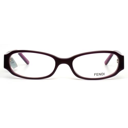 Fendi F734 535 Purple Womens Rectangle Full Rim Eyeglasses 50-17-130 B:27