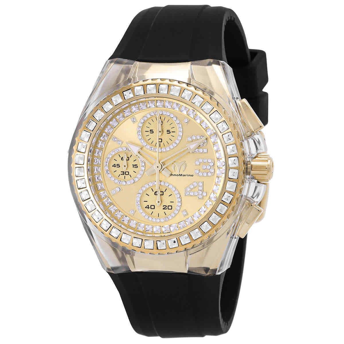 Technomarine Cruise Chronograph Quartz Crystal Gold Dial Unisex Watch TM-121044