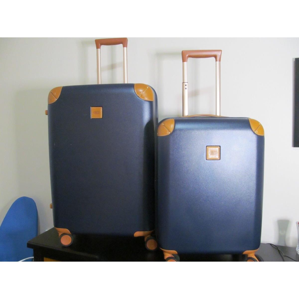 Bric`s Bric`s Luggage Set-milano-italy-amalfi Blue-saddle 22 Carry On 27 Check-nwt