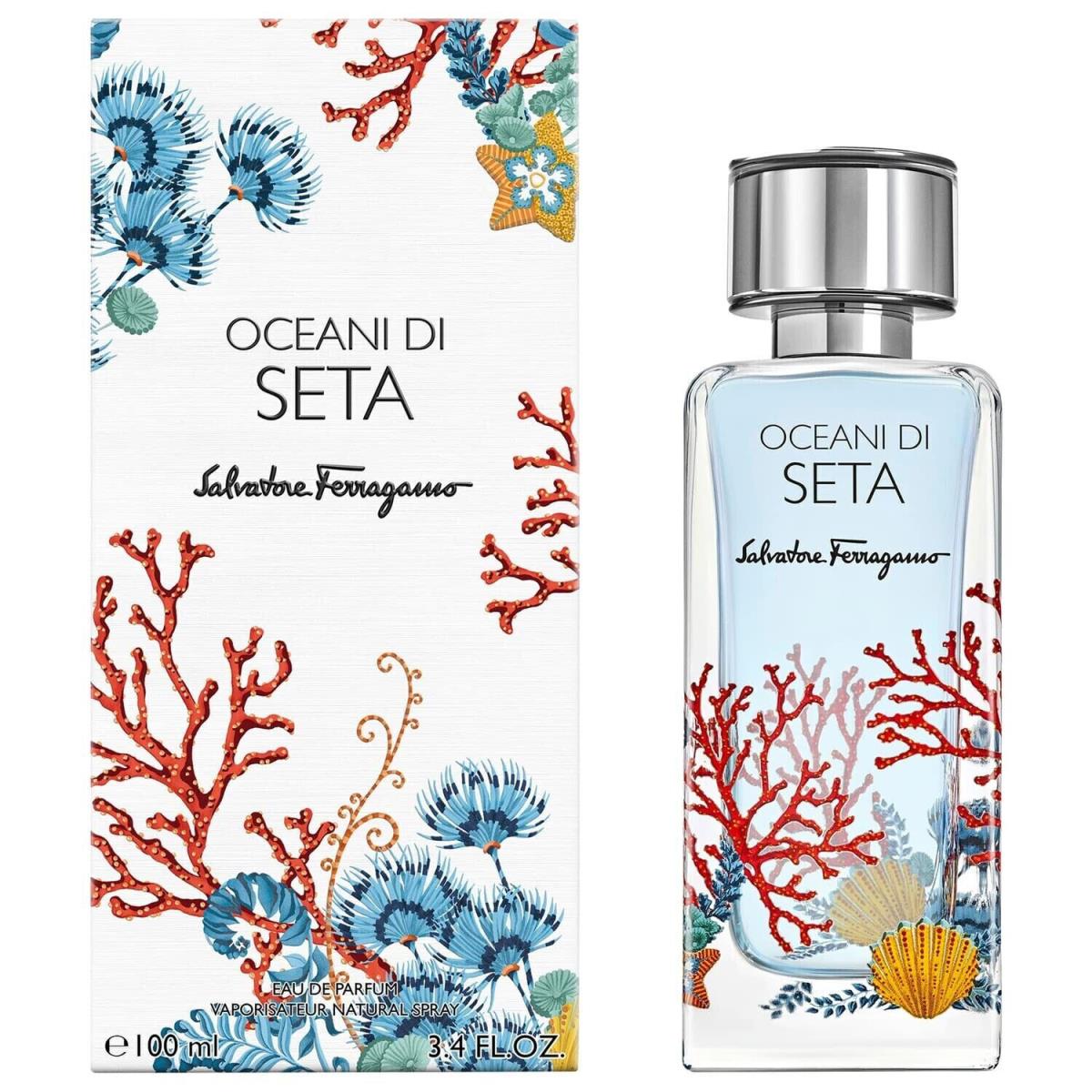 Oceani DI Seta-salvatore FERRAGAMO-EDP-SPRAY-3.4 OZ-100 Ml-authentic- Italy