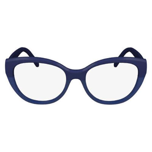 Salvatore Ferragamo Sfg Eyeglasses Women Blue 53mm - Frame: Blue, Lens: