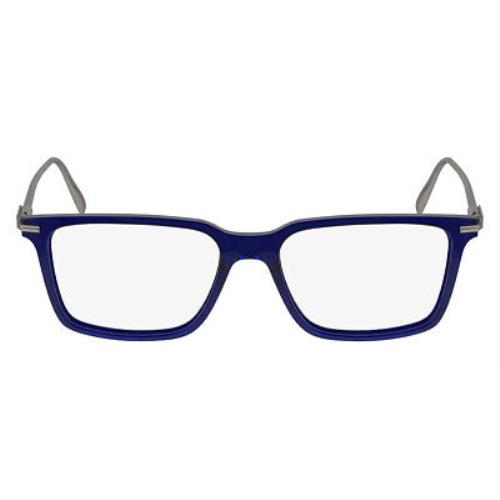 Salvatore Ferragamo Sfg Eyeglasses Men Transparent Blue 53mm - Frame: Transparent Blue, Lens: