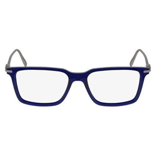 Salvatore Ferragamo Sfg Eyeglasses Men Transparent Blue 53mm