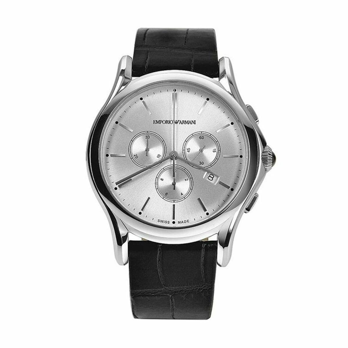 Emporio Armani Men s Chronograph Leather Strap Watch - ARS4002