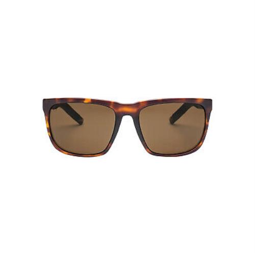 Electric Knoxville XL S Polarized Sunglasses Matte-black Ohm+green Square