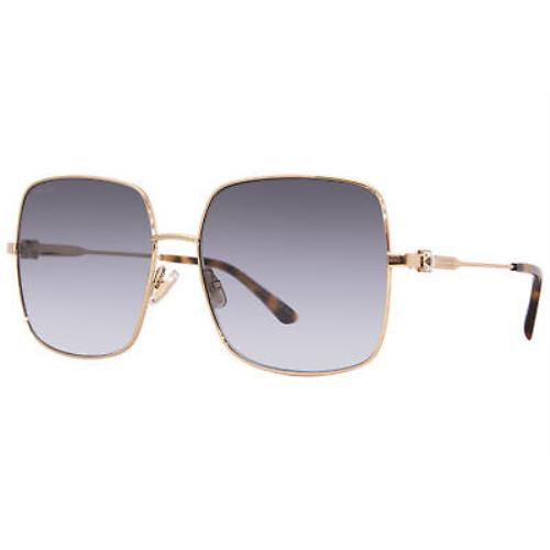 Jimmy Choo Lili/s 0000/GB Sunglasses Women`s Rose Gold/grey Shaded Blue 58mm