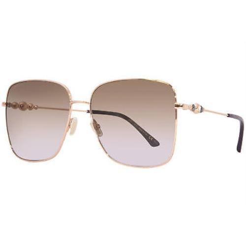 Jimmy Choo Hester/s 0VO1 QR Sunglasses Women`s Gold Plum/brown SH Violet 59mm