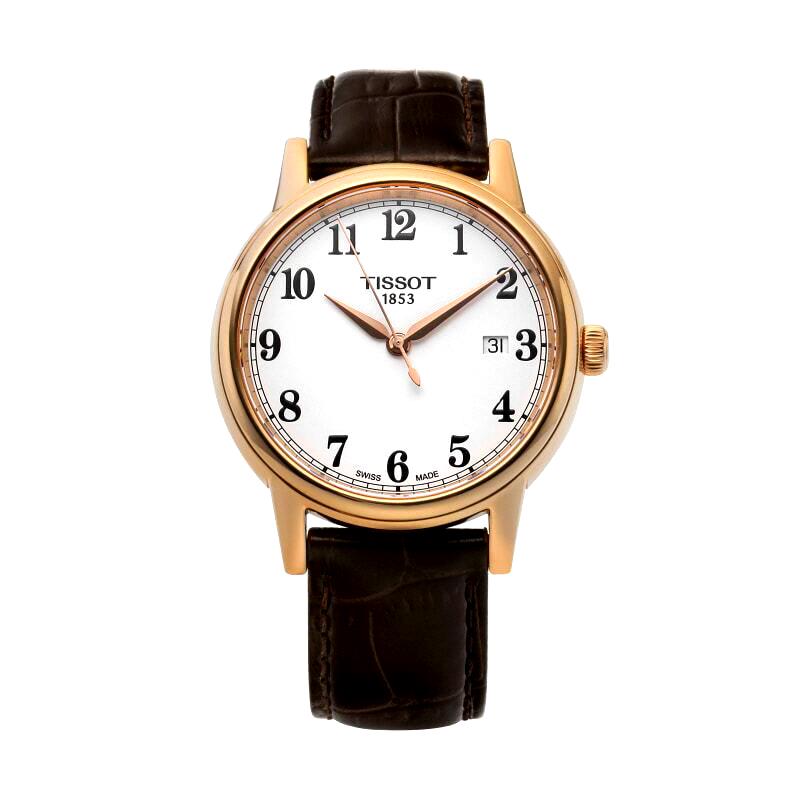 Tissot T0854103601200 40mm Carson Rose Gold Leather Watch