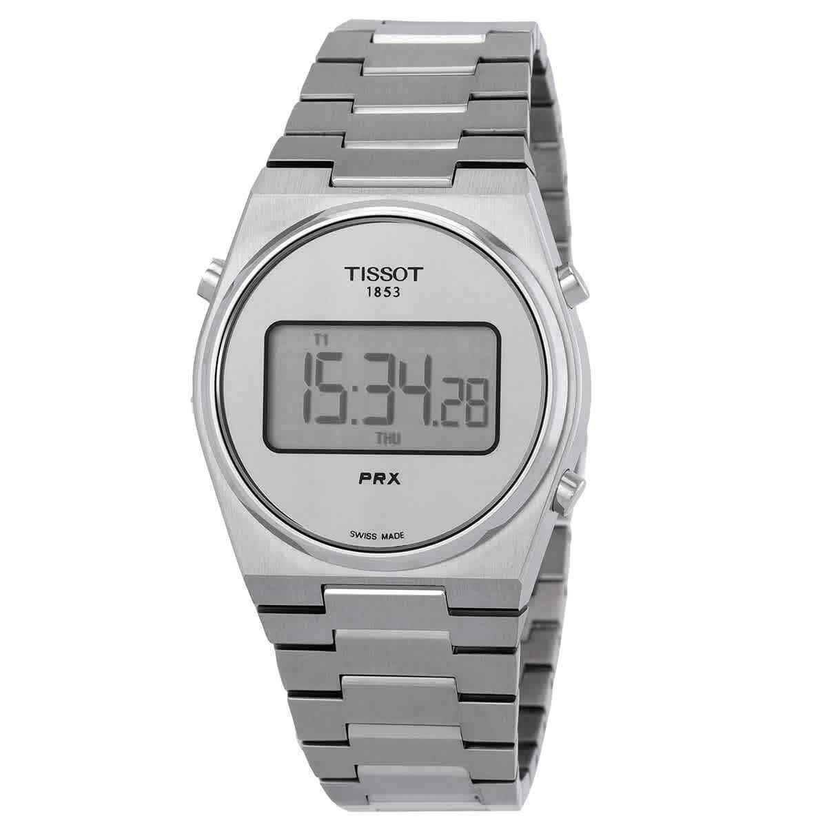 Tissot Prx Digital Quartz Silver Dial Men`s Watch T1372631103000